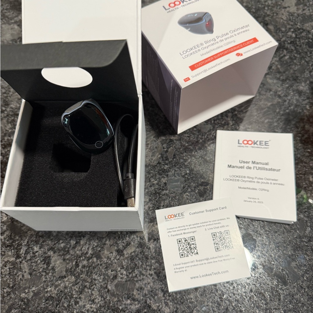 Wearable Pulse Oximeter - Black -Sleep Apnea